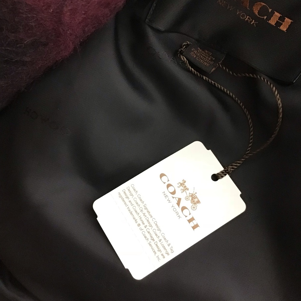 Coach plaid long alpaca wool blend coat - Picture 7 of 9